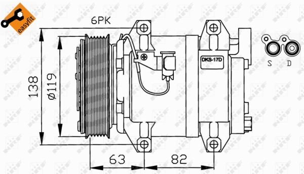 KOMPRESOR KLIME - S60 I/S80 I/V70 II/XC 70/XC 90