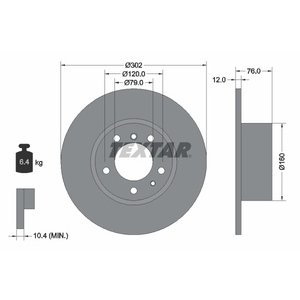 DISK PREDNJI  302 X 12  5/120 - BMW 5 (E34)