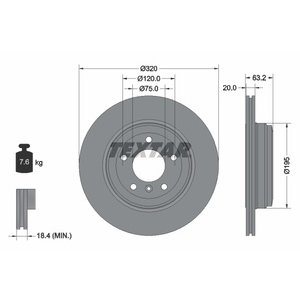 DISK ZADNJI  320 x 20  5/120 - 5: E60 03-10, 6: E63 04-07