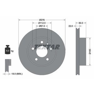 DISK PREDNJI  276 x 22  5/112 - VITO 638 96-