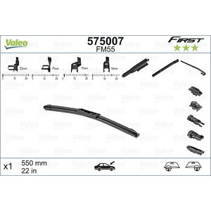 METLICA BRISACA FLAT 550mm - VALEO FIRST MULTICONNECTION