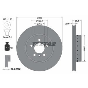 DISK PREDNJI 330x24 5/120 - BMW 5 F10,F11,F18 10-