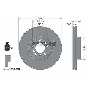 DISK PREDNJI  332 x 30  5/120 - X3 (E83) 06-/X5 (E53) 00-
