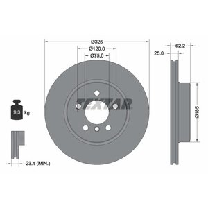 DISK PREDNJI  325 x 25  5/120 - BMW X3 E83