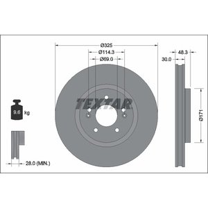 DISK PREDNJI 325x30  5/114,3 - TUCSON, SPORTAGE  20-
