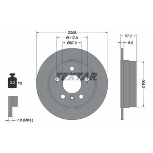DISK ZADNJI  258 X 8    5/112 - W169