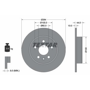 DISK ZADNJI 264 x 10 5/105 - ASTRA K 15-