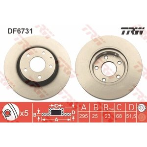 DISK PREDNJI  295 x 25  5/114 - MAZDA 3 13-, CX-3 15-