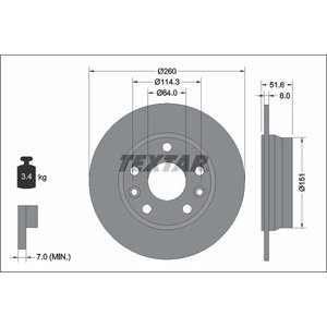 DISK ZADNJI 260 X 8 - RENAULT MEGANE IV 19