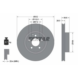 DISK PREDNJI  312 X 28  5/112 - E-CLASS (W211,S211)  02-09