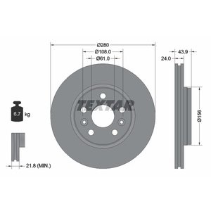 DISK PREDNJI  280 x 24  5/108 - KANGOO (KW0/1_)  08-