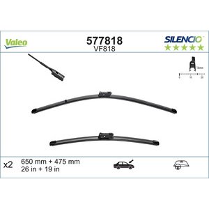 METLICA(SPOJLER),SET 650/475mm - PASSAT 14-,VALEO