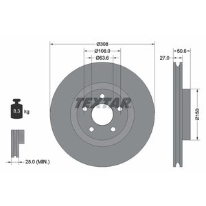 DISK PREDNJI 308 X 27 - FORD FOCUS IV 18