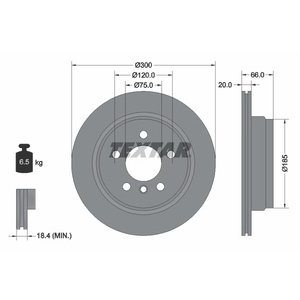 DISK ZADNJI  300 x 20  5/120 - BMW 3 (F30, F80)  12-