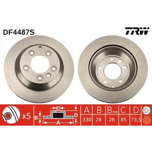 DISK ZADNJI  330 x 28  5/130 - Q7,TOUAREG
