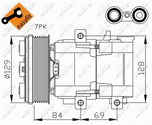KOMPRESOR KLIME - TRANSIT/MONDEO III 2.0/2.2 TDC