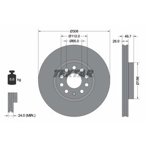 DISK PREDNJI 306x26  5/112 - GOLF VIII