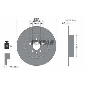 DISK ZADNJI 317 x 10  5/108 - EVOQUE  11-19