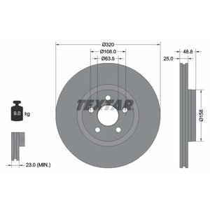 DISK PREDNJI 320 X 25 - FORD CONNECT