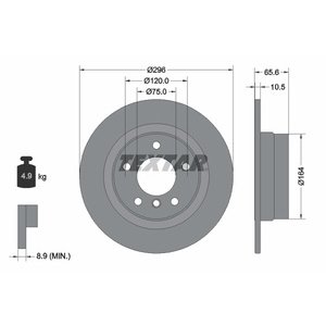 DISK ZADNJI  296 x 10,5  5/120 - BMW 3 (E90)