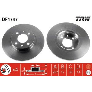 DISK PREDNJI  257 x 12  4/98 - BRAVO/BRAVA/MAREA/PUNTO