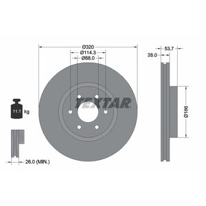 DISK PREDNJI 320*28  5/114,3 - NP300 NAVARA (D40)