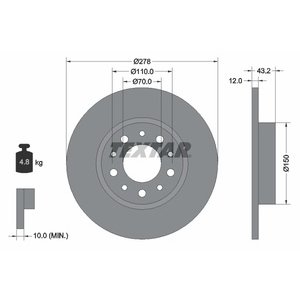 DISK ZADNJI  278 x 12  5/110 - ALFA 159 -11