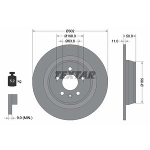 DISK ZADNJI  302 x 10,9  5/108 - FOCUS, GALAXY, MONDEO IV  06-