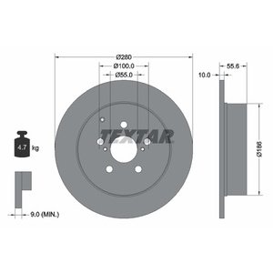 DISK ZADNJI  280 x 10  5/100 - AVENSIS 03-