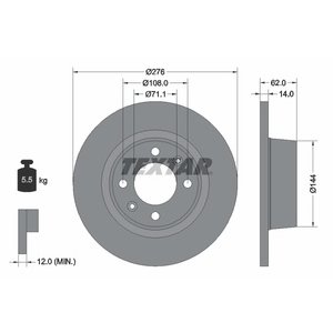 DISK ZADNJI  276 x 14  4/108 - C5