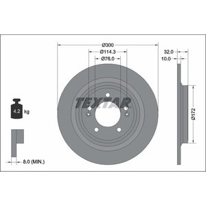 DISK ZADNJI 300x10  5/114,3 - TUCSON, SPORTAGE  20-