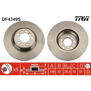 DISK PREDNJI  348 x 30  5/120 - BMW E66 730