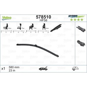 METLICA (SPOJLER) FLAT 580mm - HYDROCONNECT,VALEO