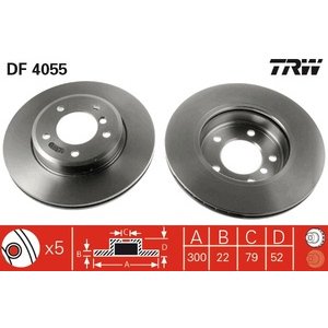 DISK PREDNJI  300 x 22  5/120 - BMW 3 E46