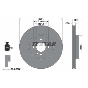 DISK PREDNJI  294 x 22  4/100 - MINI Cooper S: 06-15