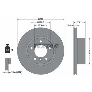 DISK ZADNJI  330 x 22  5/112 - A6 2005 - 2011