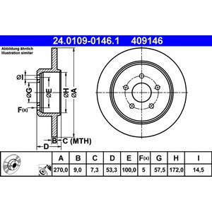 DISK ZADNJI  270 x 9  5/100 - NEON I/II -06, PT CRUISER -10