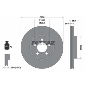 DISK PREDNJI 276X24 5/100 - IBIZA V,POLO  17-