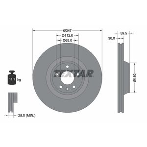 DISK PREDNJI  347 x 30  5/112 - A6 2005 - 2011