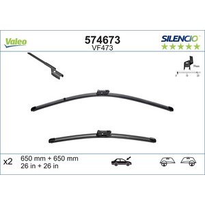 METLICE(SPOJLER),SET 650/650mm - 508 ,SILENCIO X.TRM,VALEO