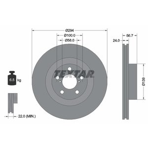 DISK PREDNJI  293 x 24  5/100 - FORESTER/IMPREZA/LEGACY
