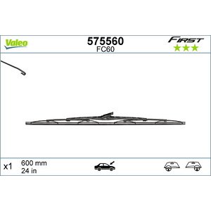 METLICA BRISACA 600mm - VALEO FIRST,BLISTER