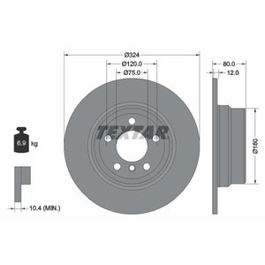 DISK ZADNJI  324 x 12  5/120 - BMW X5 E53