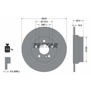 DISK ZADNJI  300 x 10  5/112 - E-CLASS (W211,W212)  02-