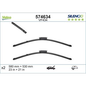 METLICE(SPOJLER),SET 580/530mm - KANGOO,SILENCIO XTRM,VALEO