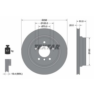 DISK ZADNJI  298 x 20  5/120 - BMW 5 E39 TOURING