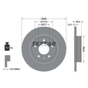 DISK ZADNJI 288 x 12  5/115 - INSIGNIA B 17-