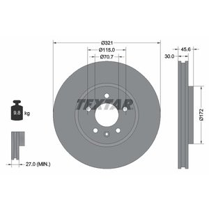 DISK PREDNJI  321 x 30  5/115 - ASTRA J, ZAFIRA TOURER C 11-