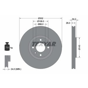 DISK PREDNJI  302 x 26  4/108 - 308/3008/5008