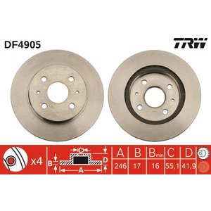 DISK PREDNJI  246 x 17  4/100 - COPEN 03-12, CUORE, JUSTY 07-